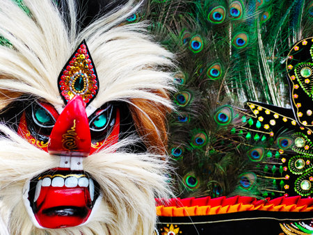 a mask better known as the Bujang Ganong Mask is a mask used by one of the characters in the Reog...