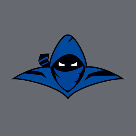 Blue Hoodie Assassin Esport Logoのイラスト素材
