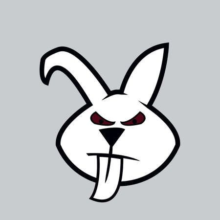 Rabbit Animal Vector Facial Expressionのイラスト素材