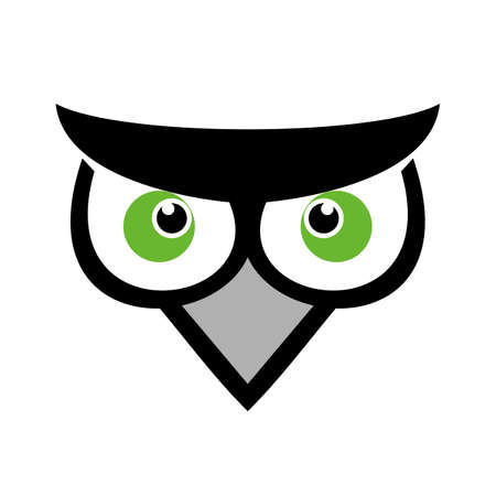 Cute Owl Eye Icon Design Illustrationのイラスト素材
