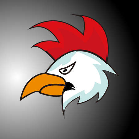 Chicken Mascot Logo Vector Characterのイラスト素材