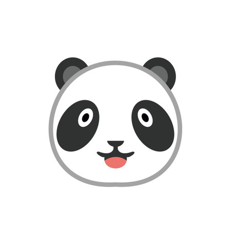 Icon Cute panda animal characterのイラスト素材