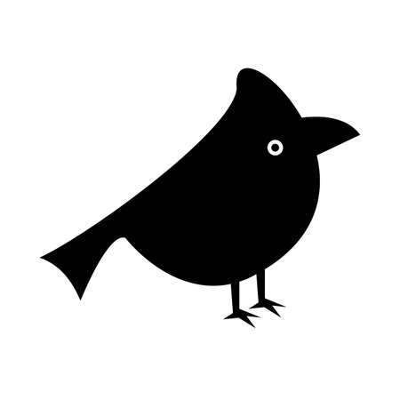 Icon vector cute cartoon birdのイラスト素材