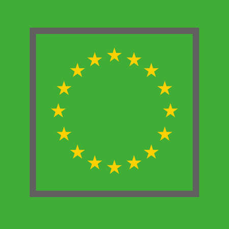 Gold star in circle shape with texture background.vector illustrationのイラスト素材