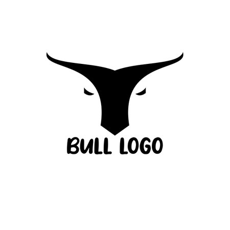 Bull animal mascot logo design vectorのイラスト素材