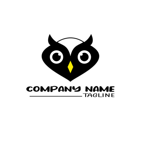 Unique owl logo vector designのイラスト素材