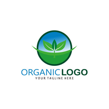 Nature logo template vector illustrationのイラスト素材