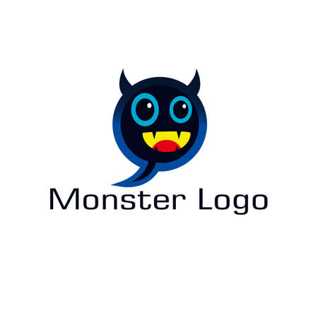 Monster logo chatt template illustrationのイラスト素材