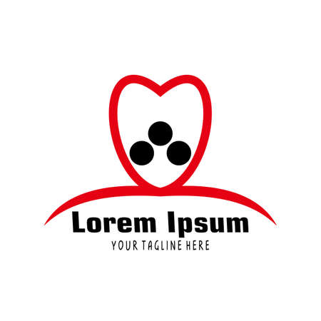 Logo design heart care illustrationのイラスト素材