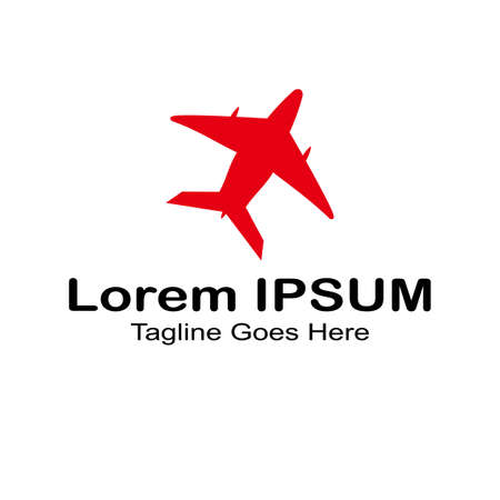 Plane logo design illustration vectorのイラスト素材