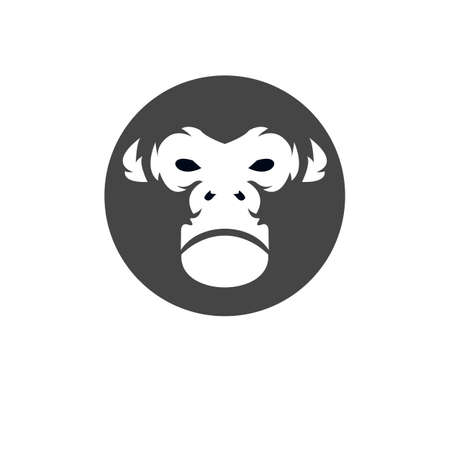 Icon logo gorilla vector illustrationのイラスト素材