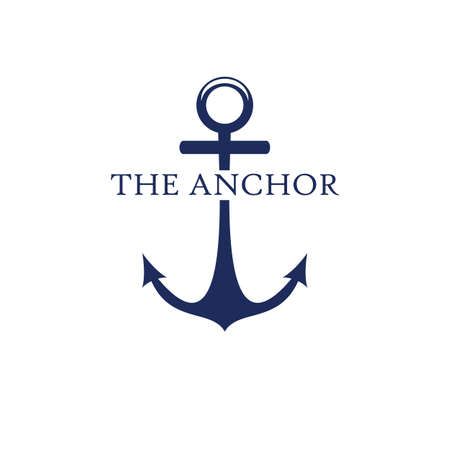 Emblems logo with anchor vector designのイラスト素材