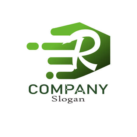 Letter R design logo vector illustrationのイラスト素材