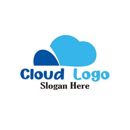 Cloud logo design graphic illustrationのイラスト素材