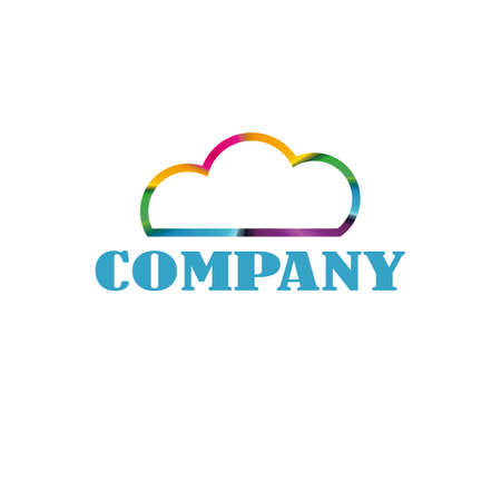 Cloud logo design graphic illustrationのイラスト素材