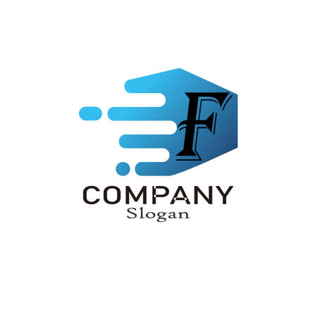 Letter F logo template creative designのイラスト素材