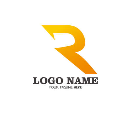 Letter R design logo vector illustrationのイラスト素材