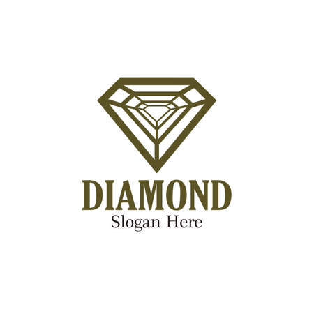 Logotype diamond crystal creative design illustrationのイラスト素材