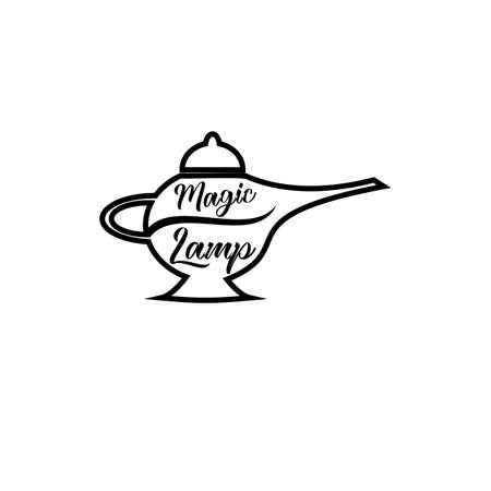 Magic lamp symbol vector lamp aladdinのイラスト素材