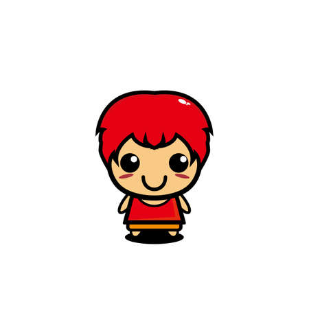Vector design character boy people expressionのイラスト素材