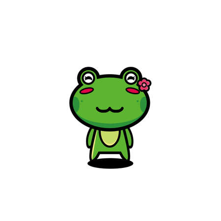 Frog cute character design graphic cartoonのイラスト素材