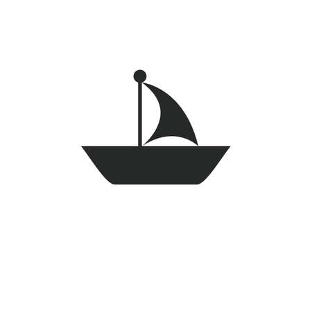 Vector sailboat ship illustration symbolのイラスト素材
