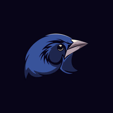 simple style bird head mascot vectorのイラスト素材
