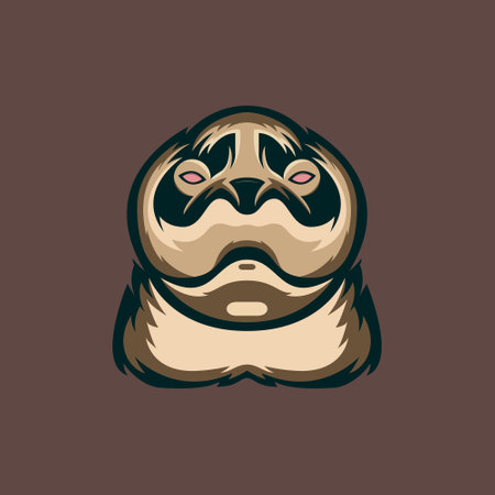 Seal mascot with a spooky look and easy to editのイラスト素材