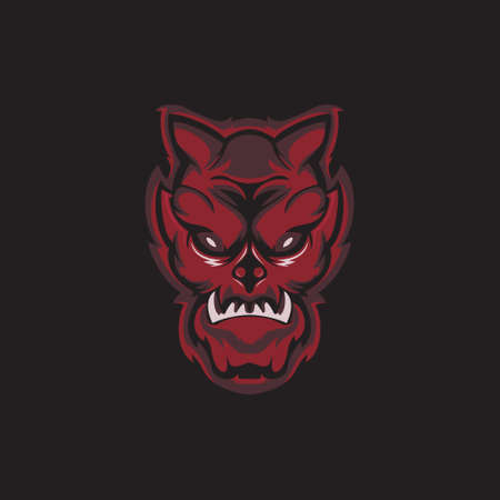 Devil's head vector illustration  is great for esports, games and other teams to useのイラスト素材