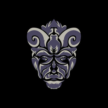 king mascot vector logo illustration great for badge   designs, game teams and moreのイラスト素材