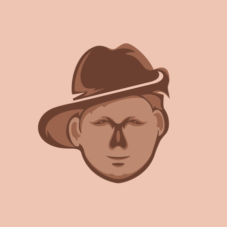 cowboy   mascot vector illustrationのイラスト素材