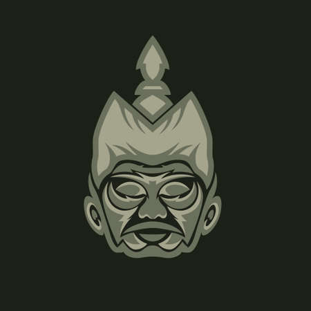 Evil face mask mascot vectorのイラスト素材