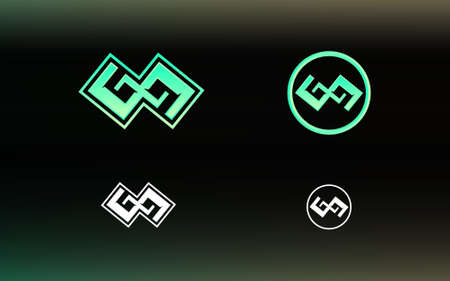 Initials GG logo with a bright color is suitable for E sports teams and others