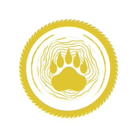 vector black bear claw, woodenのイラスト素材