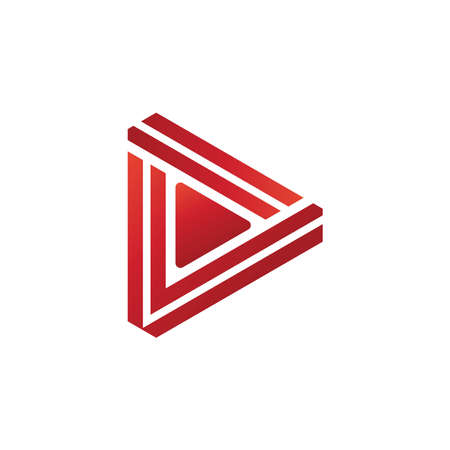 Play button Logo or Vector Icon. suitable for media business, entertainment and othersのイラスト素材