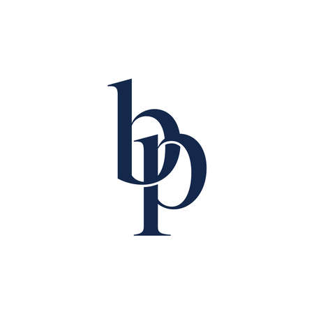 Initial logo vector letter bp, classic and clean designのイラスト素材