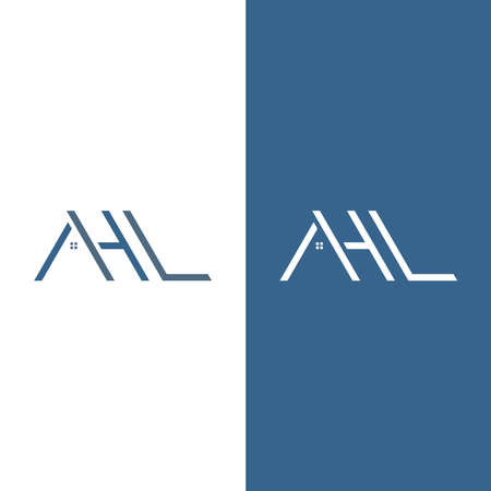 Letters AHL logo with a simple and elegant design. the concept of using minimal design and clean. suitable for real estate, personal, business consulting and othersのイラスト素材