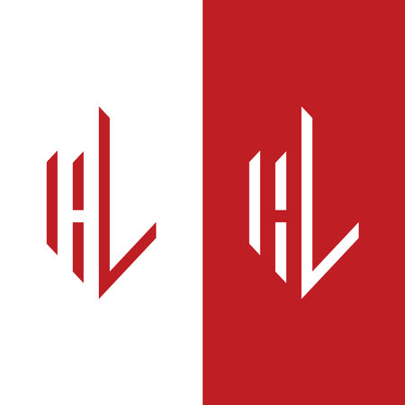 Letters AL logo with a simple and sophisticated design. the concept of using bold and clean. suitable for industrial, construction, real estate, personal, business consulting and othersのイラスト素材