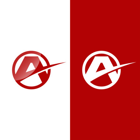 Letter A logo with a sophisticated design. the concept of using minimal, thick and clean. suitable for personal, initials names, game teams, racing teams, and othersのイラスト素材