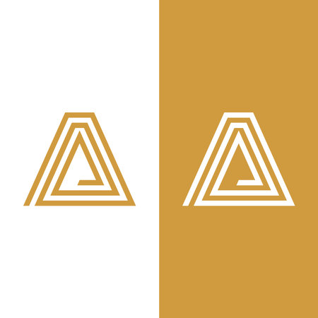 Letter A logo with sophisticated design. the concept of using minimal, and clean. suitable for personal, real estate, business consulting and othersのイラスト素材