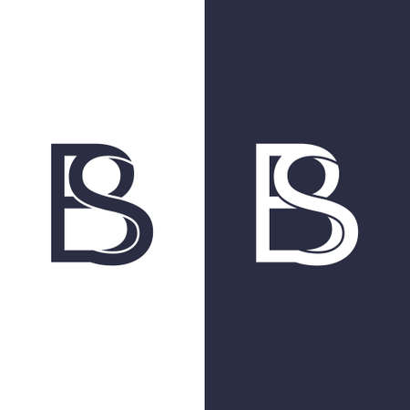 Letter BS logo monogram classic with sophisticated design. the concept of using minimal, and clean. suitable for personal, real estate, business consulting, and otherのイラスト素材