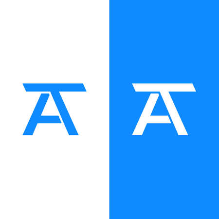 Letter AT logo monogram with sophisticated design. the concept of using minimal, and clean. suitable for personal, real estate, business modern, industrial, manufacturing and otherのイラスト素材