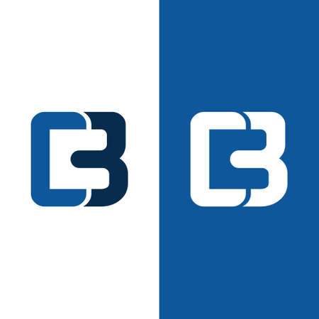 Letter CB logo with a sophisticated. the concept of using bold, and clean. suitable for personal, sports, industrial, and othersのイラスト素材
