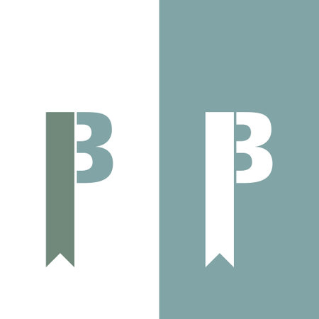 Letter B logo with a sophisticated design with a shape like a bookmark. the concept of using bold, and clean. suitable for personal, book business, education, library, and othersのイラスト素材