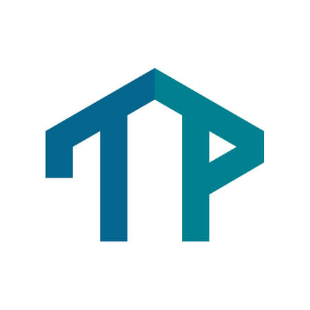 TP letter vector logo, monogram and initial shapes, modern design concept combined with crown, logo, logotype elements for template.のイラスト素材