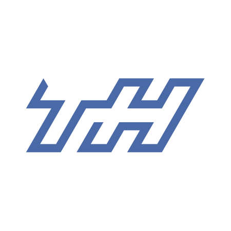 TH letter vector logo, monogram and initial shapes, modern and minimal design concept, logo, logotype elements for template.のイラスト素材