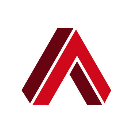 Letter A vector logo, initial shape, modern and minimal 3D design concept, logo, logotype element for template.のイラスト素材