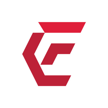 CF letter vector logo, monogram and initial shapes, clean and modern design concept, logo, logotype elements for template.のイラスト素材