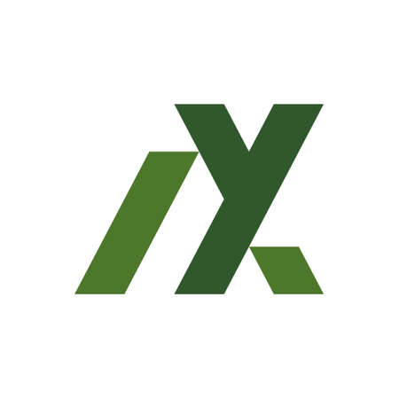 AY letter vector logo, monogram and initial shapes, design concept like house, clean and modern, logo, logotype elements for template.のイラスト素材