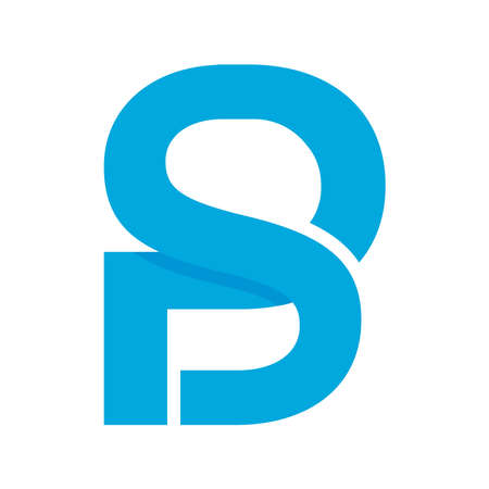 Initial letter PS logo. in a clean and simple modern style. monogram modern logo.のイラスト素材